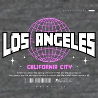 Los Angeles Slogan Retro Style Button