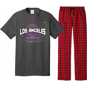 Los Angeles Slogan Retro Style Pajama Set