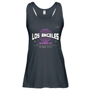 Los Angeles Slogan Retro Style Ladies Essential Flowy Tank