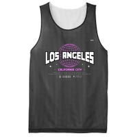 Los Angeles Slogan Retro Style Mesh Reversible Basketball Jersey Tank