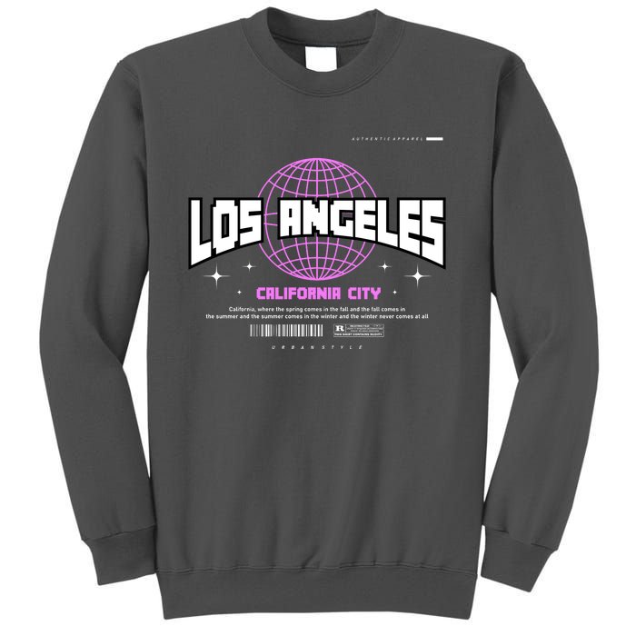 Los Angeles Slogan Retro Style Tall Sweatshirt