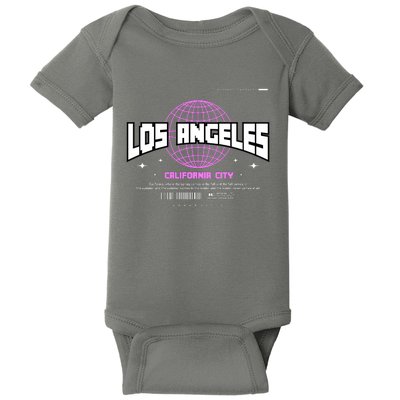 Los Angeles Slogan Retro Style Baby Bodysuit