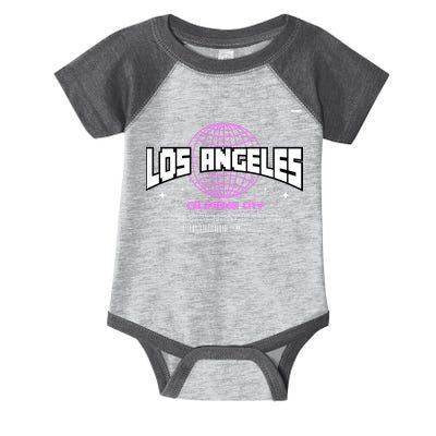 Los Angeles Slogan Retro Style Infant Baby Jersey Bodysuit