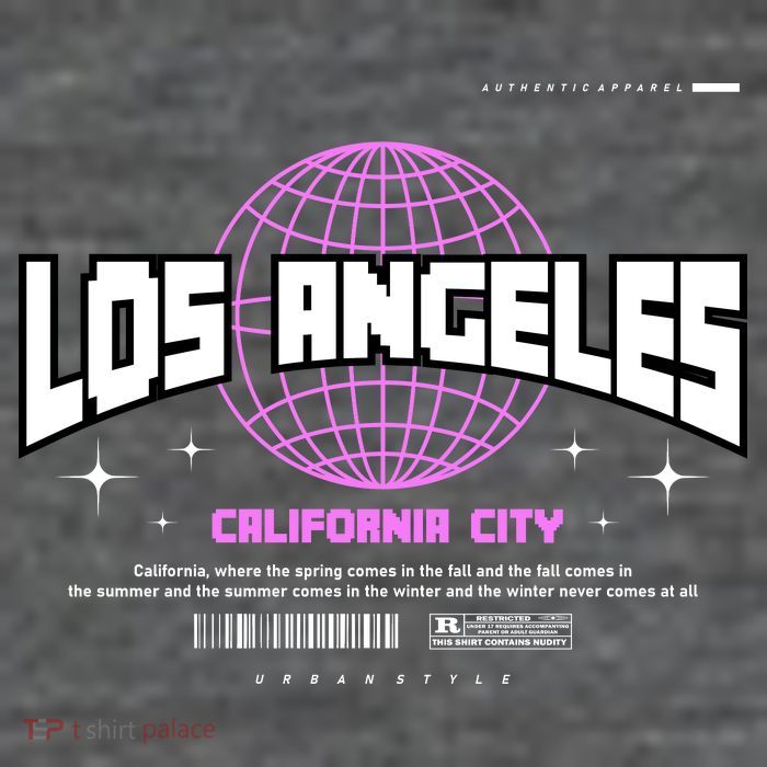 Los Angeles Slogan Retro Style Womens T-Shirt