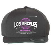 Los Angeles Slogan Retro Style Wool Snapback Cap