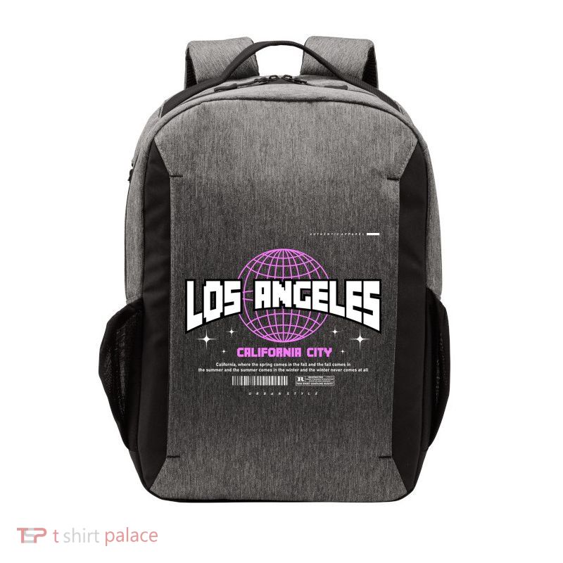 Los Angeles Slogan Retro Style Vector Backpack