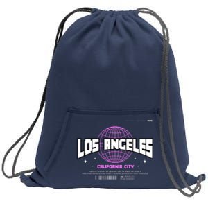 Los Angeles Slogan Retro Style Sweatshirt Cinch Pack Bag