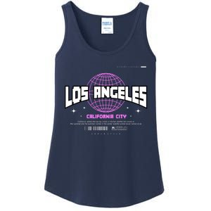 Los Angeles Slogan Retro Style Ladies Essential Tank