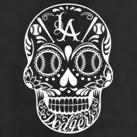 Los Angeles Sugar Skull Day Of The Dead Cinco De Mayo 7 Panel Mesh Trucker Snapback Hat