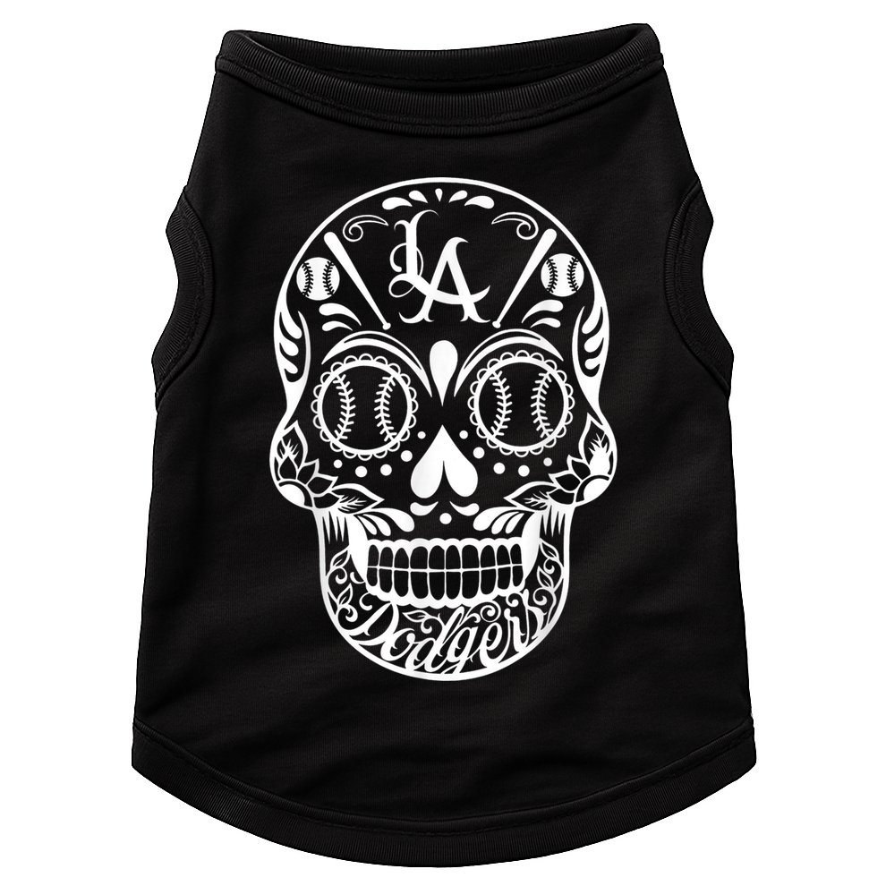 Los Angeles Sugar Skull Day Of The Dead Cinco De Mayo Doggie Tank
