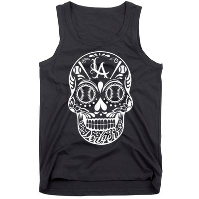 Los Angeles Sugar Skull Day Of The Dead Cinco De Mayo Tank Top