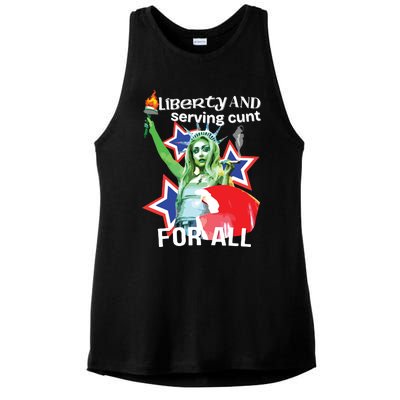 Liberty And Serving Cunt For All Ladies PosiCharge Tri-Blend Wicking Tank