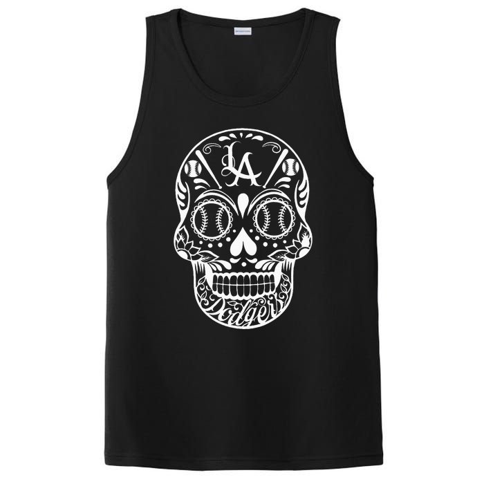 Los Angeles Sugar Skull Day Of The Dead Cinco De Mayo PosiCharge Competitor Tank