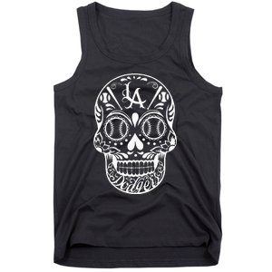 Los Angeles Sugar Skull Day Of The Dead Cinco De Mayo Tank Top