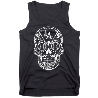 Los Angeles Sugar Skull Day Of The Dead Cinco De Mayo Tank Top