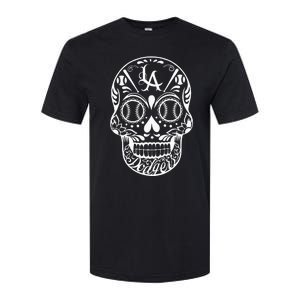 Los Angeles Sugar Skull Day Of The Dead Cinco De Mayo Softstyle CVC T-Shirt