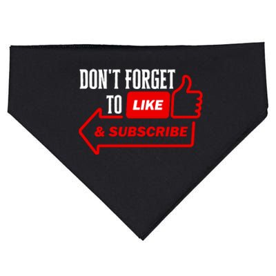 Like And Subscribe Vlogger Podcaster Influencer USA-Made Doggie Bandana