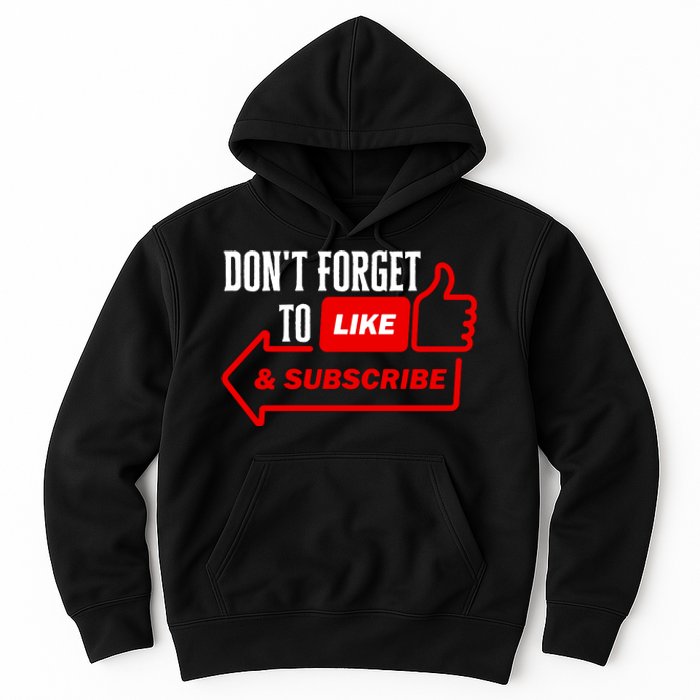 Like And Subscribe Vlogger Podcaster Influencer Hoodie