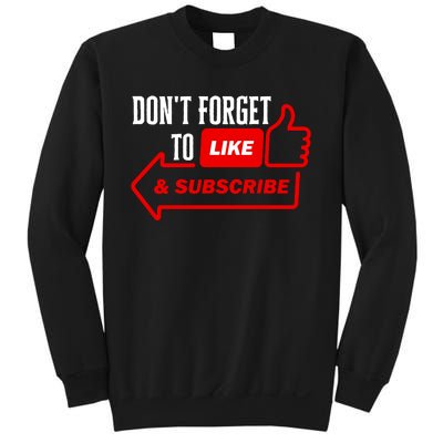 Like And Subscribe Vlogger Podcaster Influencer Sweatshirt