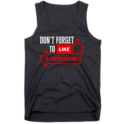 Like And Subscribe Vlogger Podcaster Influencer Tank Top