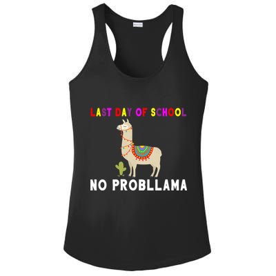 Last Day Of School No ProbLLama Ladies PosiCharge Competitor Racerback Tank
