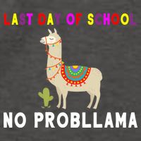 Last Day Of School No ProbLLama Vector Backpack