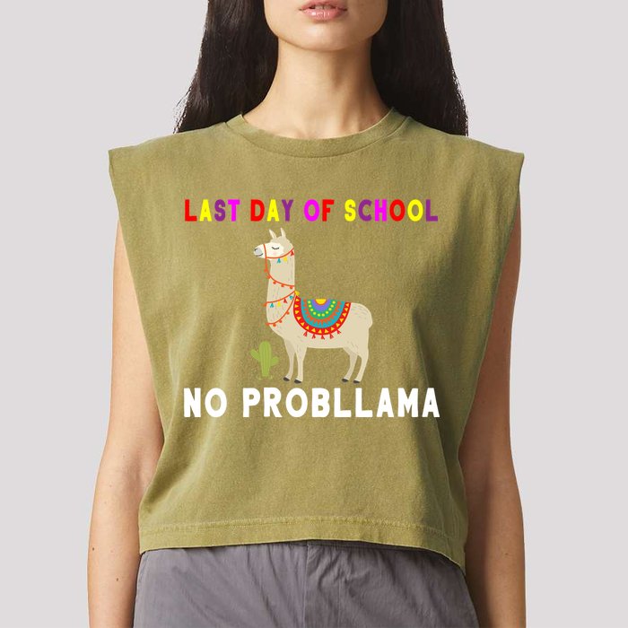 Last Day Of School No ProbLLama Garment-Dyed Women's Muscle Tee