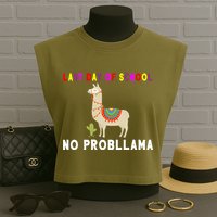 Last Day Of School No ProbLLama Garment-Dyed Women's Muscle Tee