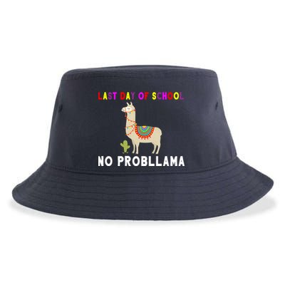 Last Day Of School No ProbLLama Sustainable Bucket Hat