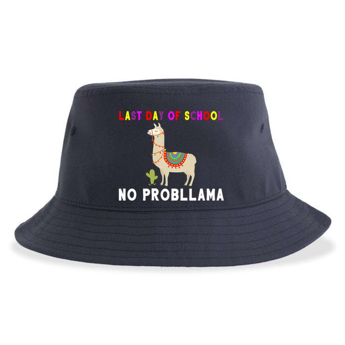Last Day Of School No ProbLLama Sustainable Bucket Hat