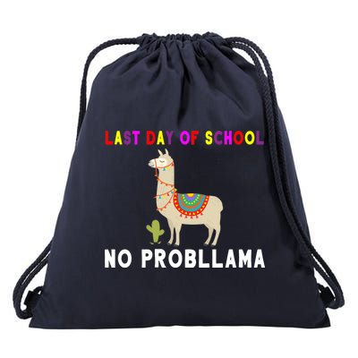 Last Day Of School No ProbLLama Drawstring Bag