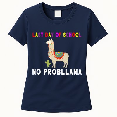 Last Day Of School No ProbLLama Womens T-Shirt