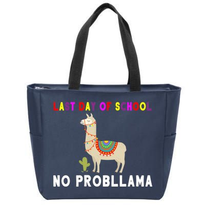 Last Day Of School No ProbLLama Zip Tote Bag