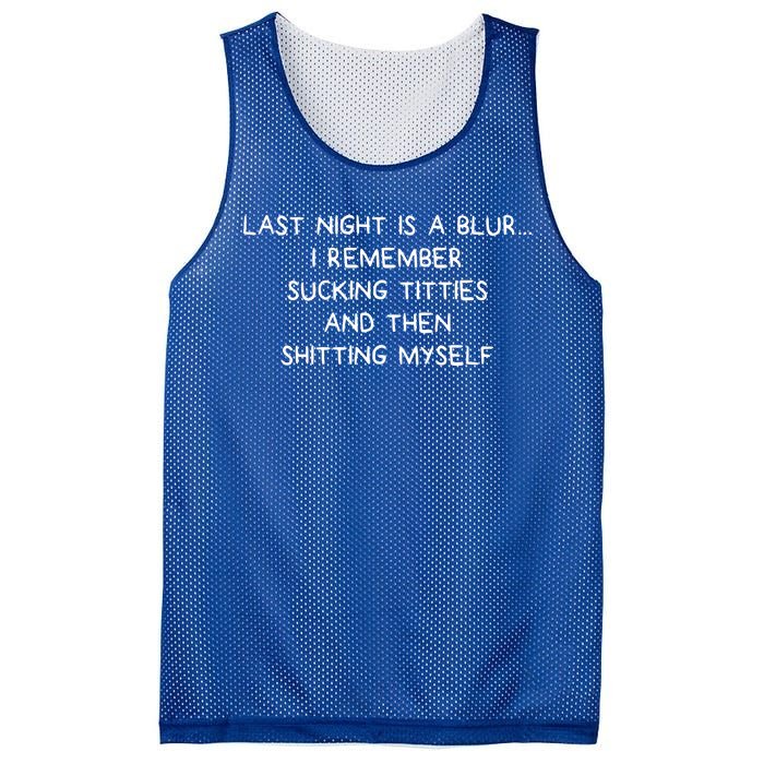 Last Night Was A Blur Mesh Reversible Basketball Jersey Tank