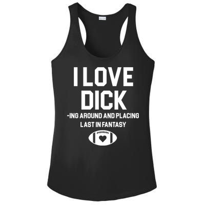 Last Place Fantasy Football Funny Ladies PosiCharge Competitor Racerback Tank