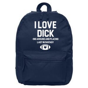 Last Place Fantasy Football Funny 16 in Basic Backpack