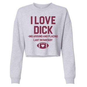 Last Place Fantasy Football Funny Cropped Pullover Crew