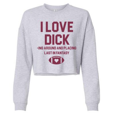 Last Place Fantasy Football Funny Cropped Pullover Crew