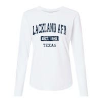 Lackland Afb Texas Tx Vintage Sports Established Womens Cotton Relaxed Long Sleeve T-Shirt