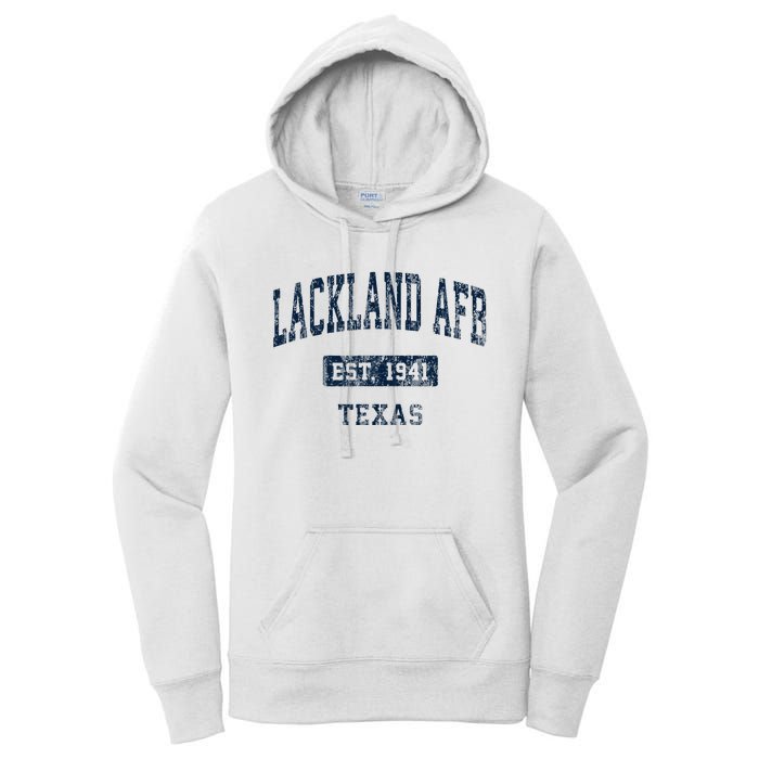 Lackland Afb Texas Tx Vintage Sports Established Women's Pullover Hoodie