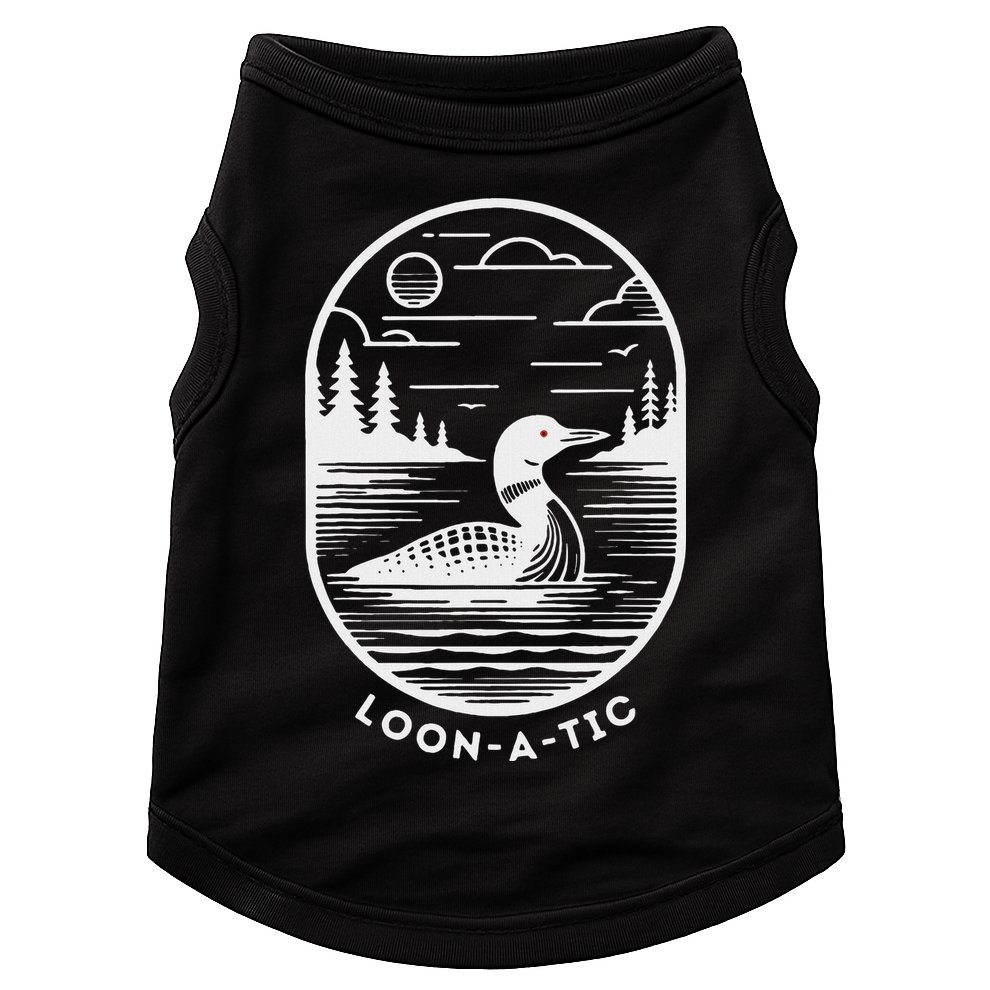 Loon A Tic Funny Common Loon Minnesota Lake Loon Doggie Tank