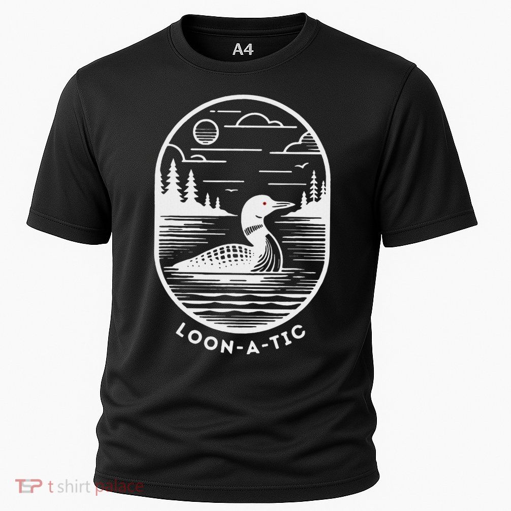 Loon A Tic Funny Common Loon Minnesota Lake Loon Performance Shirt