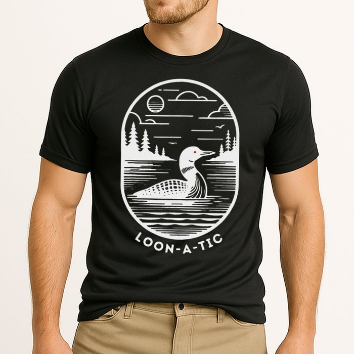 Loon A Tic Funny Common Loon Minnesota Lake Loon Cooling Performance Crew T-Shirt