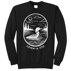 Loon A Tic Funny Common Loon Minnesota Lake Loon Sweatshirt