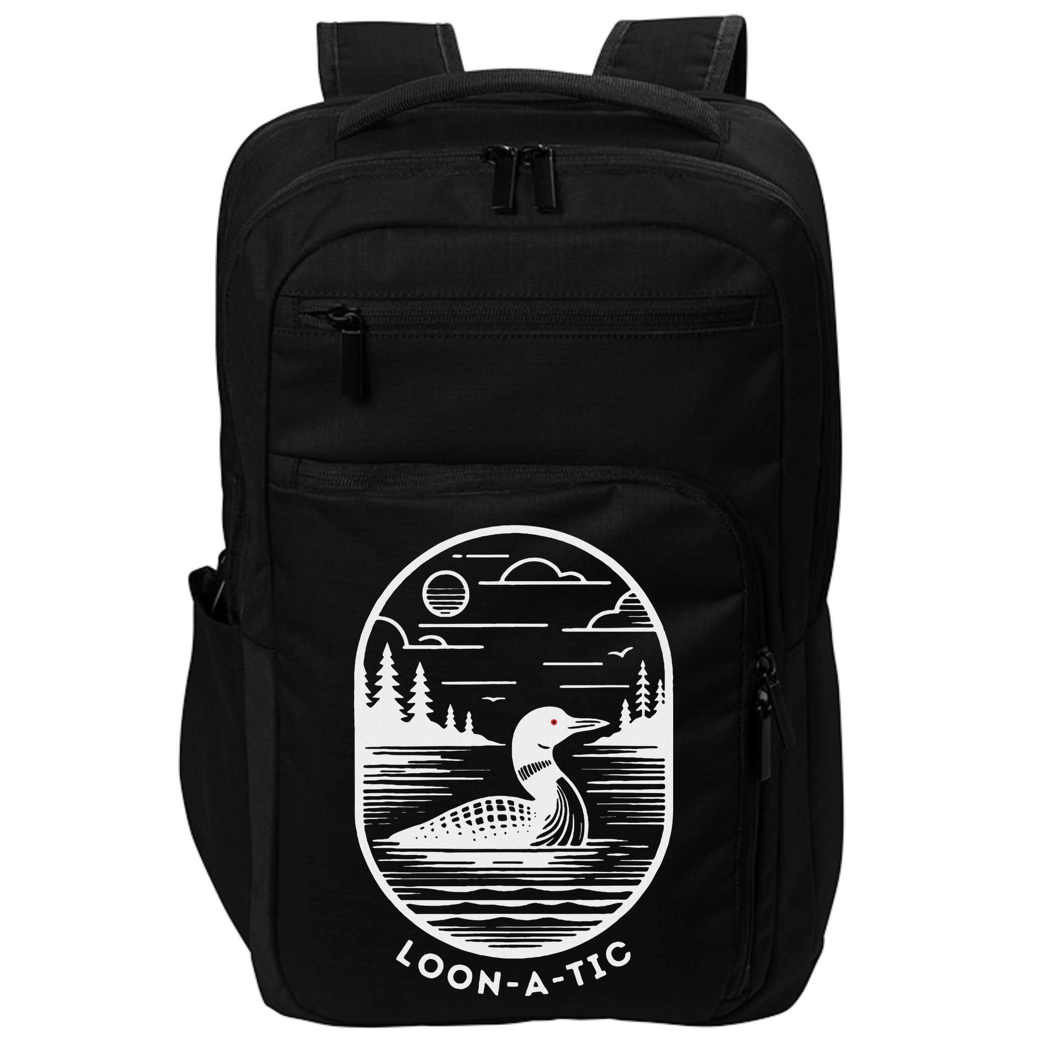 Loon A Tic Funny Common Loon Minnesota Lake Loon Impact Tech Backpack