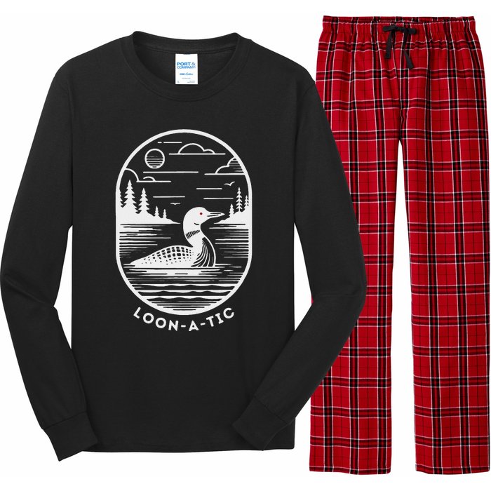 Loon A Tic Funny Common Loon Minnesota Lake Loon Long Sleeve Pajama Set