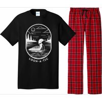 Loon A Tic Funny Common Loon Minnesota Lake Loon Pajama Set