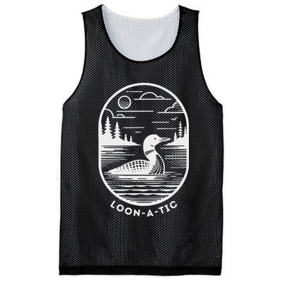 Loon A Tic Funny Common Loon Minnesota Lake Loon Mesh Reversible Basketball Jersey Tank