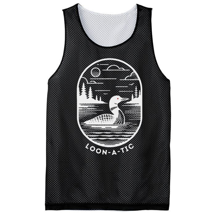 Loon A Tic Funny Common Loon Minnesota Lake Loon Mesh Reversible Basketball Jersey Tank