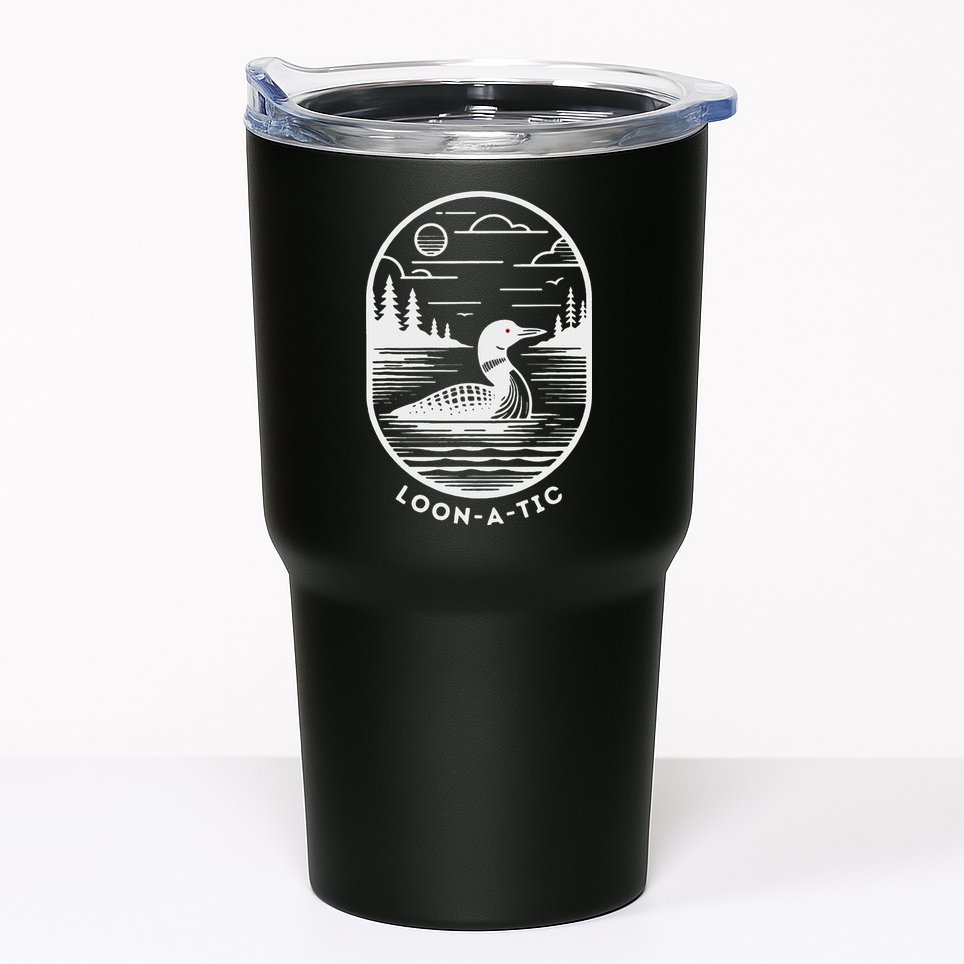 Loon A Tic Funny Common Loon Minnesota Lake Loon Tumbler